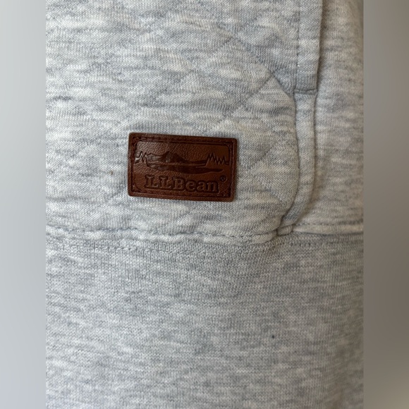 L.L. Bean M Light Gray Women's Quarter-Zip Sweatshirt comfort winter fall - Picture 5 of 10